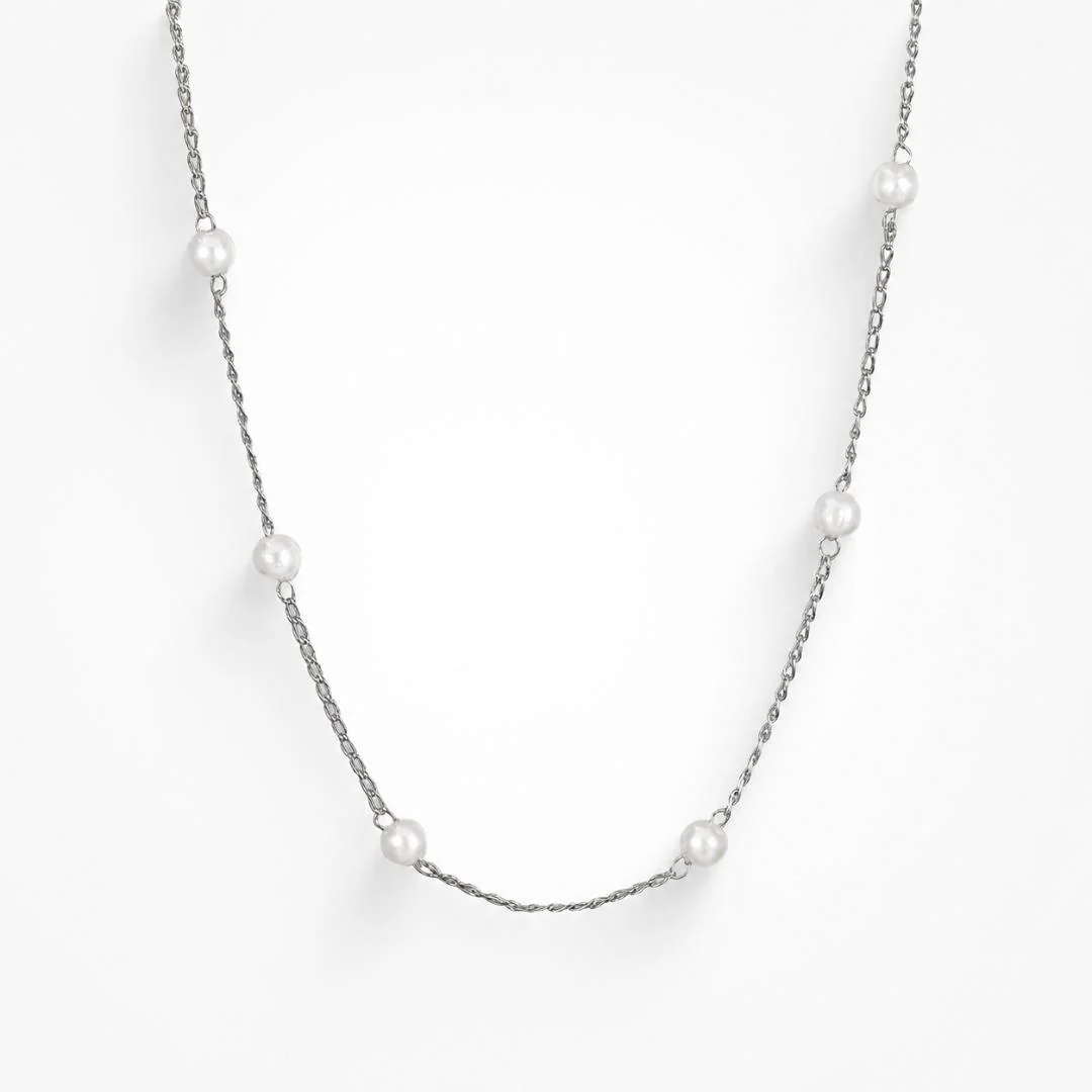 Pearl Necklace Layering Chain Jewelry